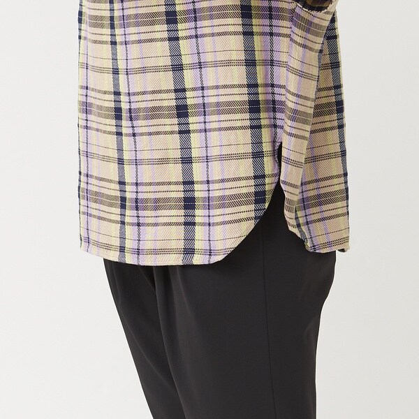 カリテ（qualite）/《セットアップ対応》レーヨンリネンチェックブラウス