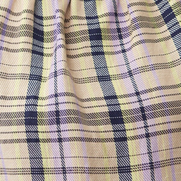 カリテ（qualite）/《セットアップ対応》レーヨンリネンチェックブラウス