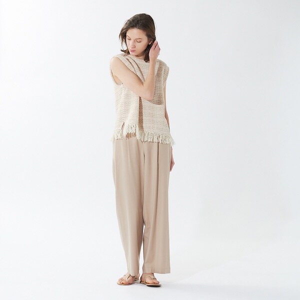 カリテ（qualite）/《セットアップ対応》ブライトリネンパンツ