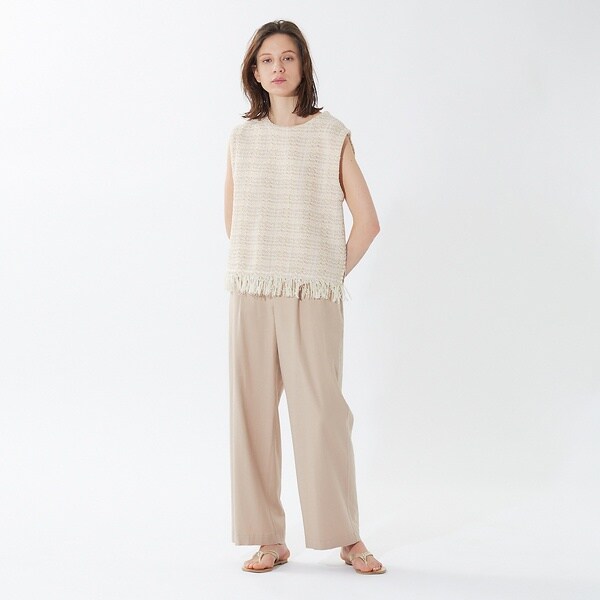 カリテ（qualite）/《セットアップ対応》ブライトリネンパンツ