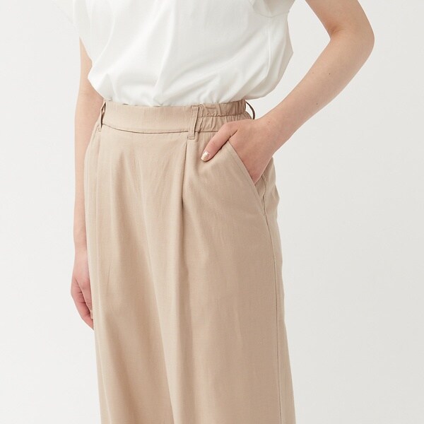 カリテ（qualite）/《セットアップ対応》ブライトリネンパンツ