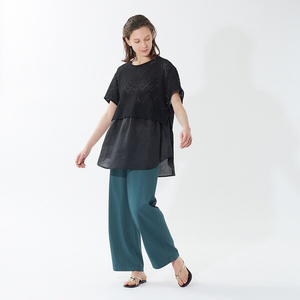 カリテ（qualite）/《セットアップ対応》ブライトリネンパンツ