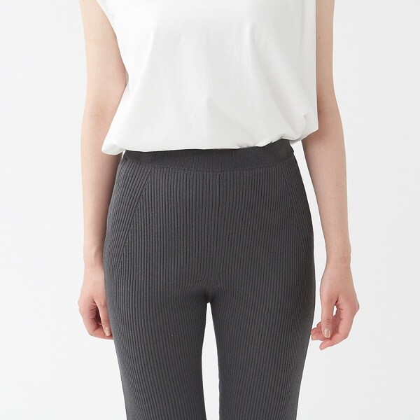 カリテ（qualite）/《セットアップ対応》リブニットスリットパンツ