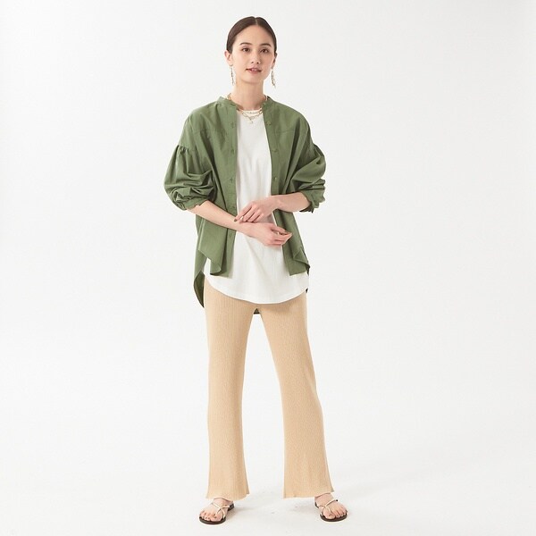 カリテ（qualite）/《セットアップ対応》リブニットスリットパンツ