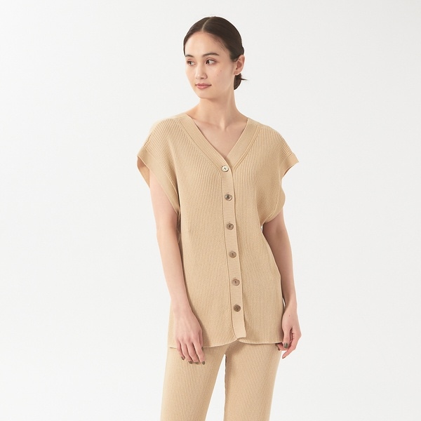 カリテ（qualite）/《セットアップ対応》2WAYリブニットベスト