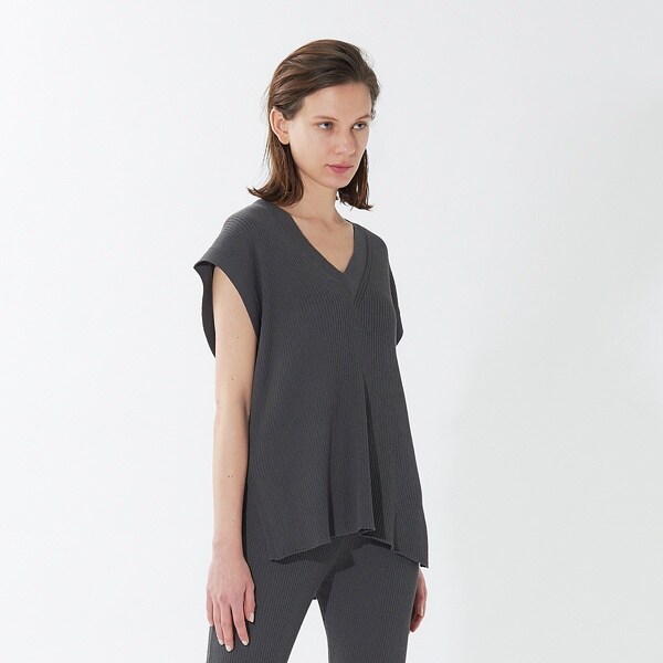 カリテ（qualite）/《セットアップ対応》2WAYリブニットベスト