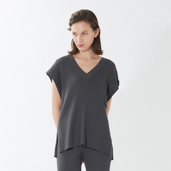 カリテ（qualite）/《セットアップ対応》2WAYリブニットベスト