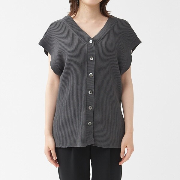 カリテ（qualite）/《セットアップ対応》2WAYリブニットベスト