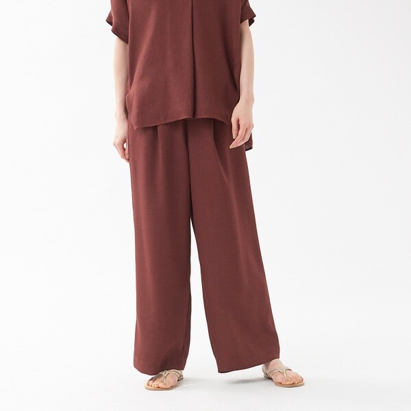 カリテ（qualite）/《セットアップ対応》リネンライクワイドパンツ