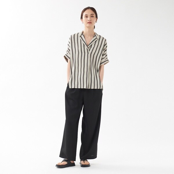 カリテ（qualite）/《セットアップ対応》リネンライクワイドパンツ