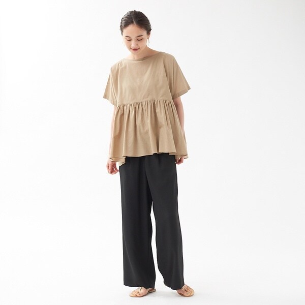 カリテ（qualite）/《セットアップ対応》リネンライクワイドパンツ