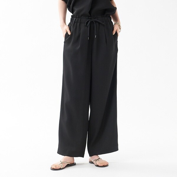 カリテ（qualite）/《セットアップ対応》リネンライクワイドパンツ
