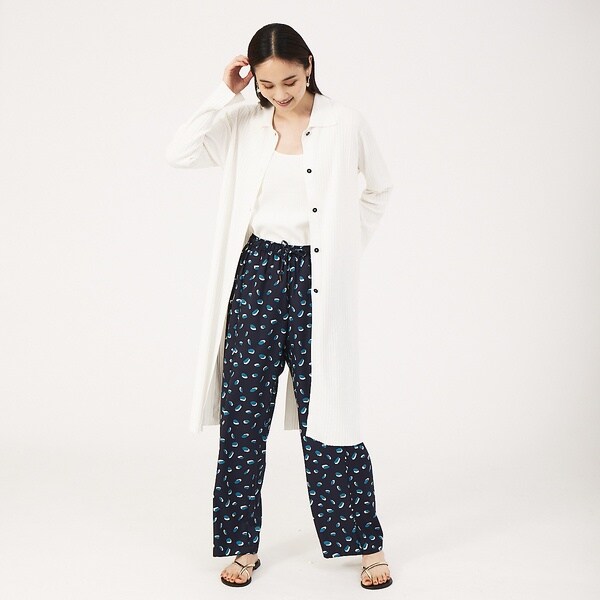 カリテ（qualite）/《アンサンブル対応》シャツ衿リブカーディガン