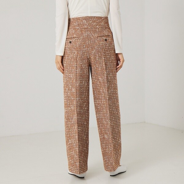 カリテ（qualite）/《セットアップ対応》ハイウエストツイードパンツ