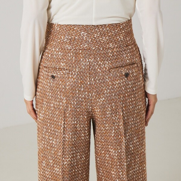 カリテ（qualite）/《セットアップ対応》ハイウエストツイードパンツ