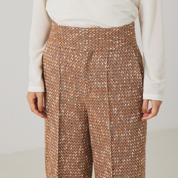 カリテ（qualite）/《セットアップ対応》ハイウエストツイードパンツ