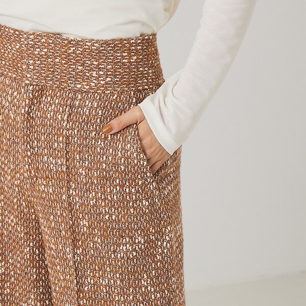 カリテ（qualite）/《セットアップ対応》ハイウエストツイードパンツ