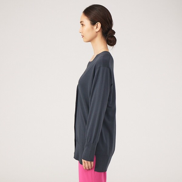 カリテ（qualite）/《アンサンブル対応》ウールハイゲージニットカーデ