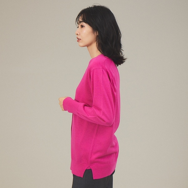 カリテ（qualite）/《アンサンブル対応》ウールハイゲージニットカーデ