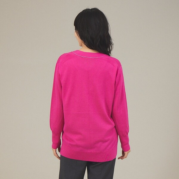 カリテ（qualite）/《アンサンブル対応》ウールハイゲージニットカーデ