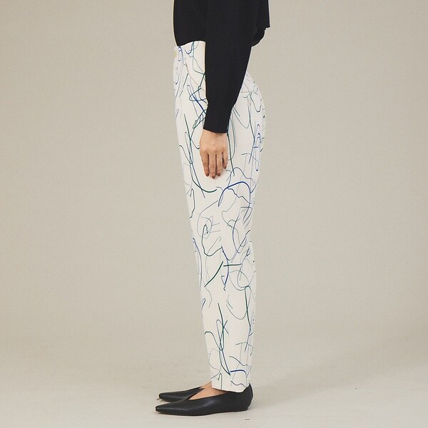 カリテ（qualite）/《セットアップ対応》ドローイングハイウエストテーパードパンツ