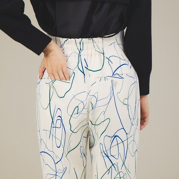 カリテ（qualite）/《セットアップ対応》ドローイングハイウエストテーパードパンツ