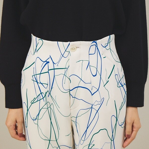 カリテ（qualite）/《セットアップ対応》ドローイングハイウエストテーパードパンツ