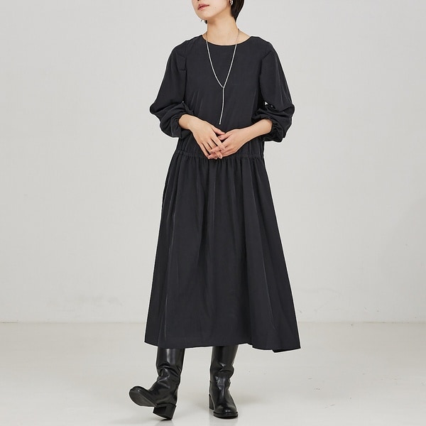 カリテ（qualite）/【WEB・一部店舗限定】フィブリルボリュームスリーブワンピース