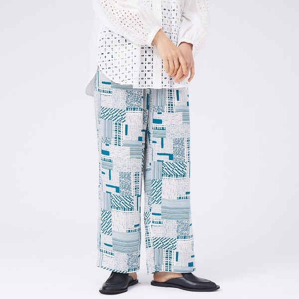 カリテ（qualite）/《セットアップ対応》ジオメパッチワークプリントパンツ