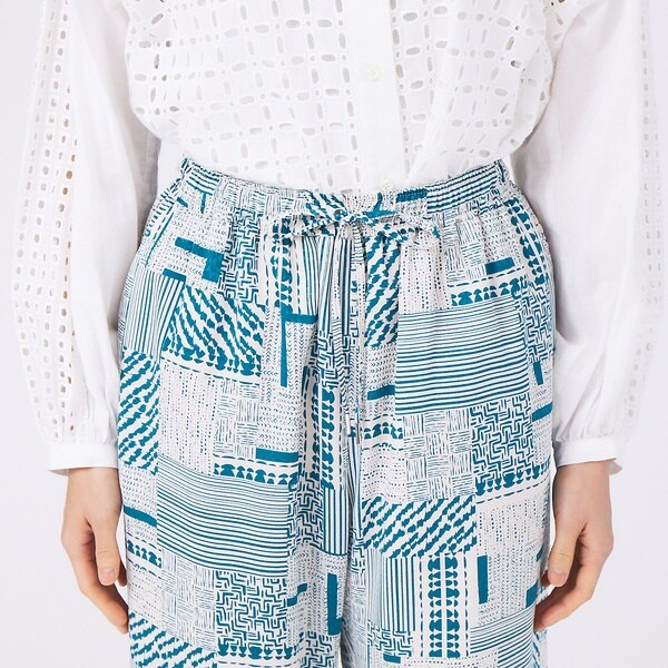 カリテ（qualite）/《セットアップ対応》ジオメパッチワークプリントパンツ