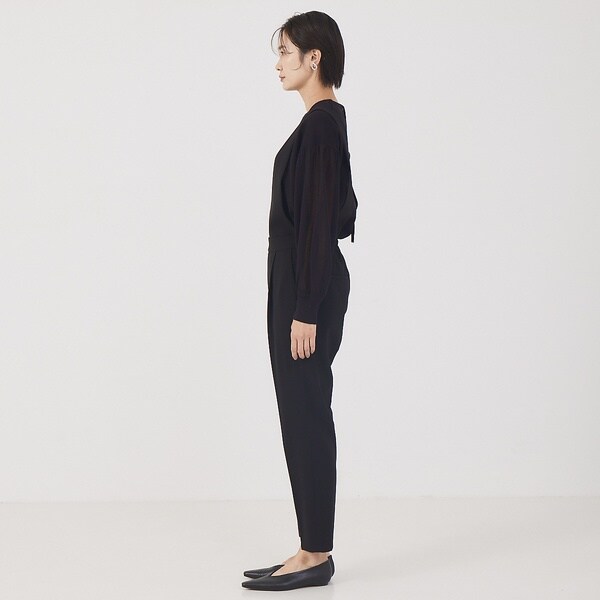 カリテ（qualite）/《セットアップ対応》サロペット付センタープレスパンツ