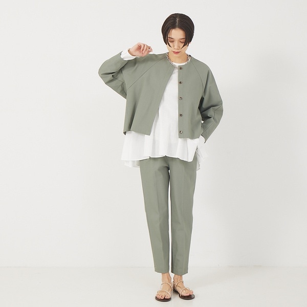 カリテ（qualite）/《セットアップ対応》2WAYストレッチハイウエストテーパードパンツ