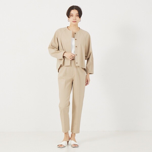 カリテ（qualite）/《セットアップ対応》2WAYストレッチハイウエストテーパードパンツ