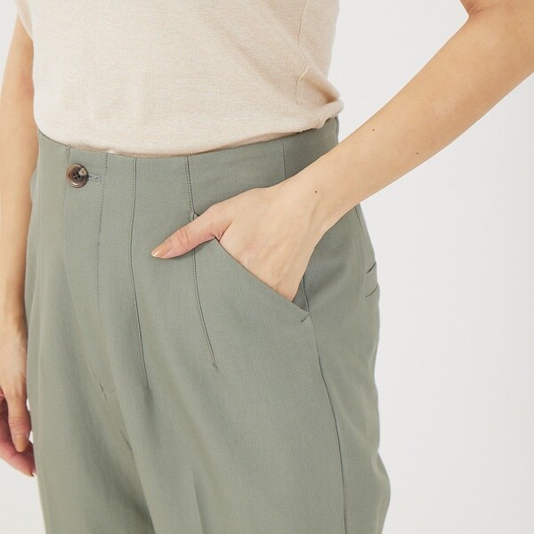 カリテ（qualite）/《セットアップ対応》2WAYストレッチハイウエストテーパードパンツ