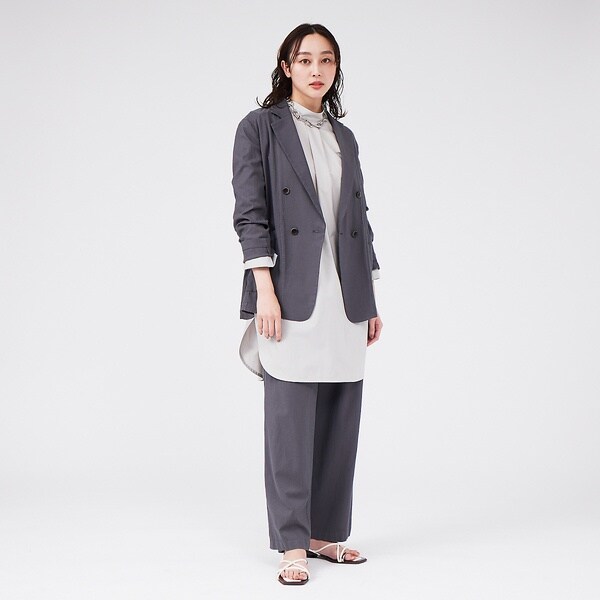 カリテ（qualite）/《セットアップ対応》ブライトリネンダブルジャケット