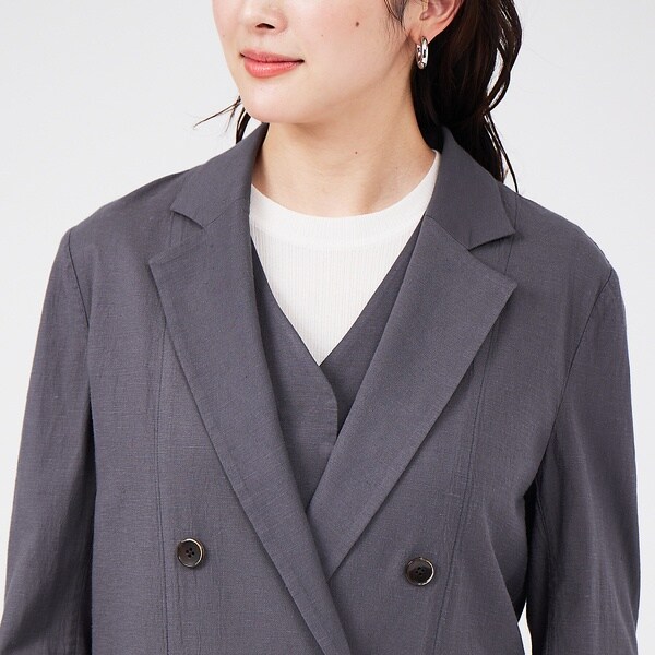 カリテ（qualite）/《セットアップ対応》ブライトリネンダブルジャケット