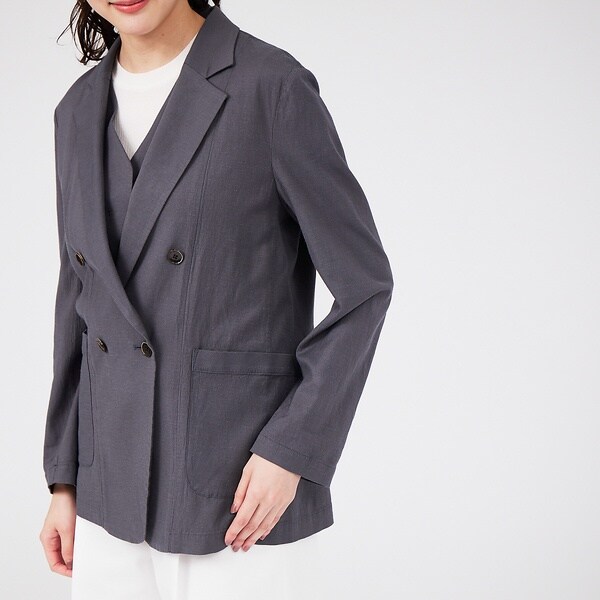 カリテ（qualite）/《セットアップ対応》ブライトリネンダブルジャケット