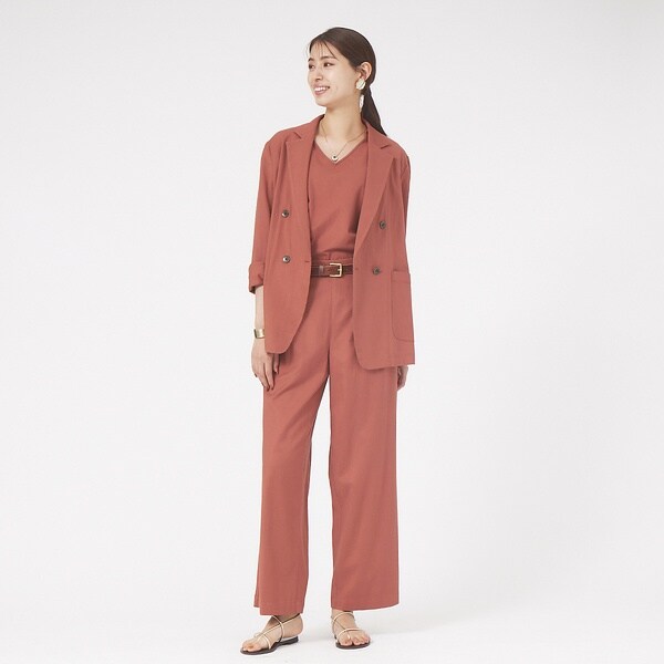 カリテ（qualite）/《セットアップ対応》ブライトリネンダブルジャケット