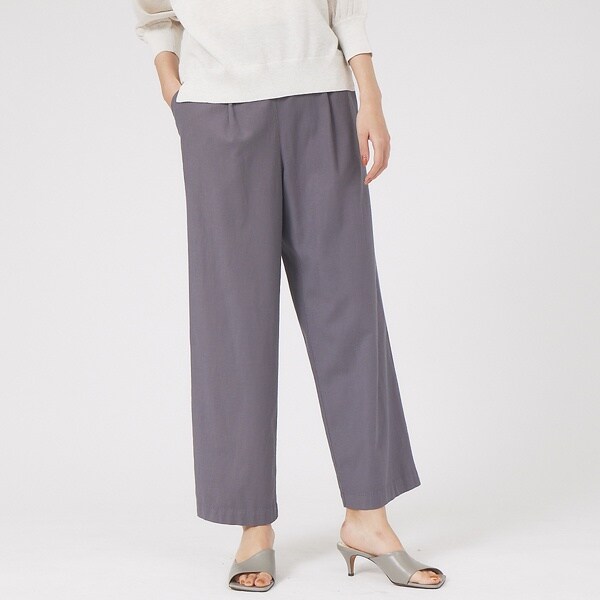 カリテ（qualite）/《セットアップ対応》ブライトリネンワイドパンツ