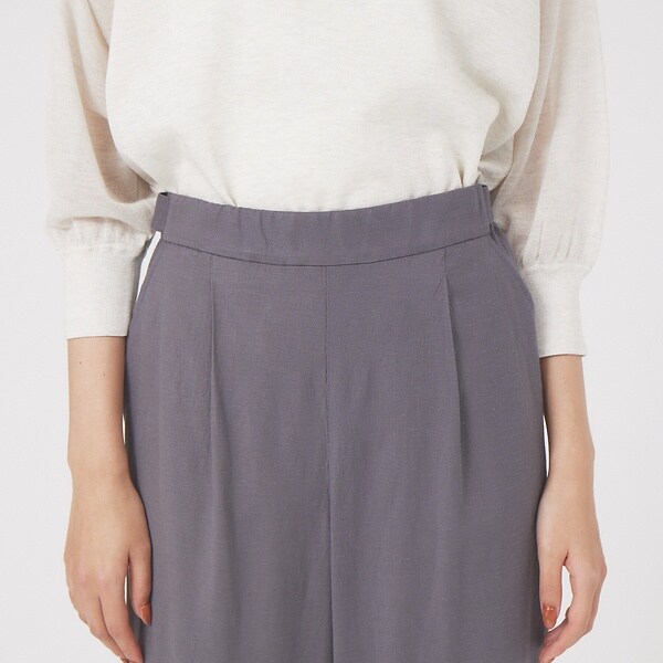 カリテ（qualite）/《セットアップ対応》ブライトリネンワイドパンツ