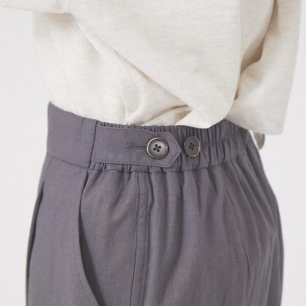 カリテ（qualite）/《セットアップ対応》ブライトリネンワイドパンツ