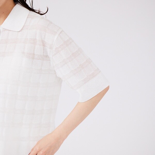 カリテ（qualite）/【2WAY】チェックシアーニットの通販はau PAY