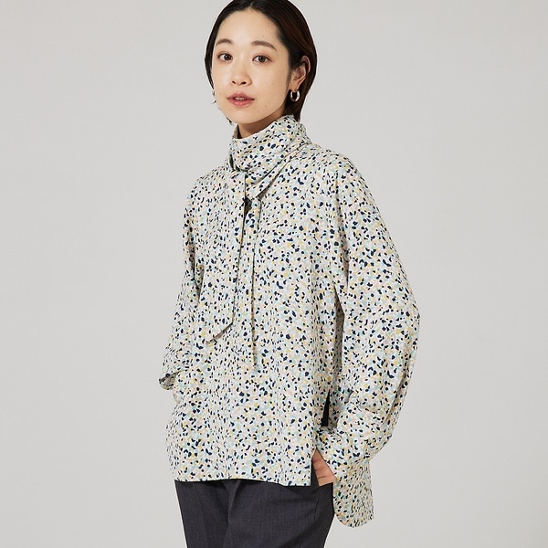 カリテ（qualite）/カラージェムスカーフブラウス