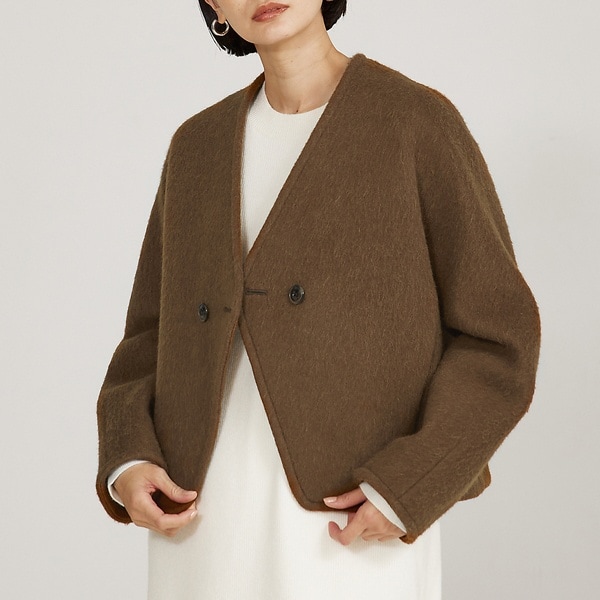 カリテ（qualite）/モヘアシャギーショートコート