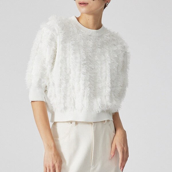 カリテ（qualite）/フリンジニットプルオーバーの通販は 19,250円