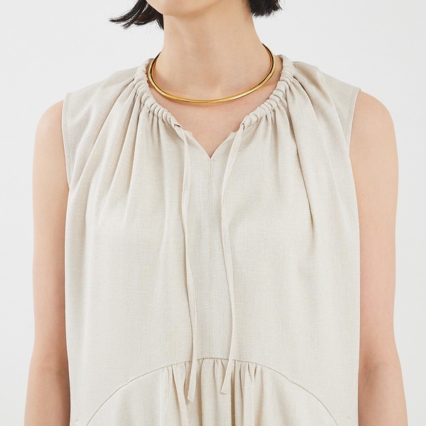 カリテ（qualite）/リネンライクギャザーワンピースの通販はau PAY