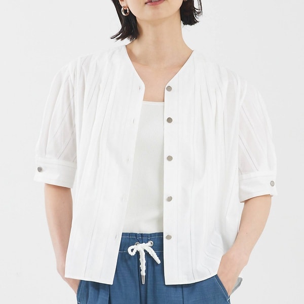 カリテ（qualite）/Vネックタックシャツ