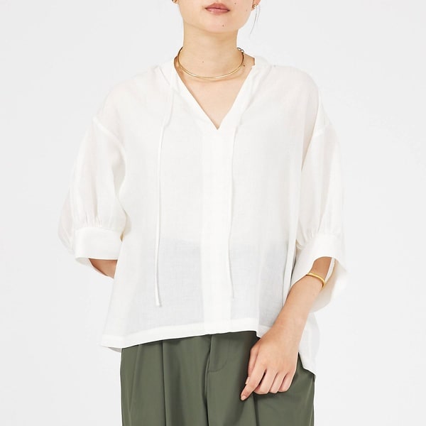カリテ（qualite）/麻シアーブラウスの通販は 13,200円