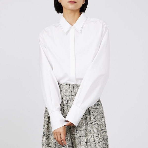 カリテ（qualite）/コットンレギュラーカラーシャツ