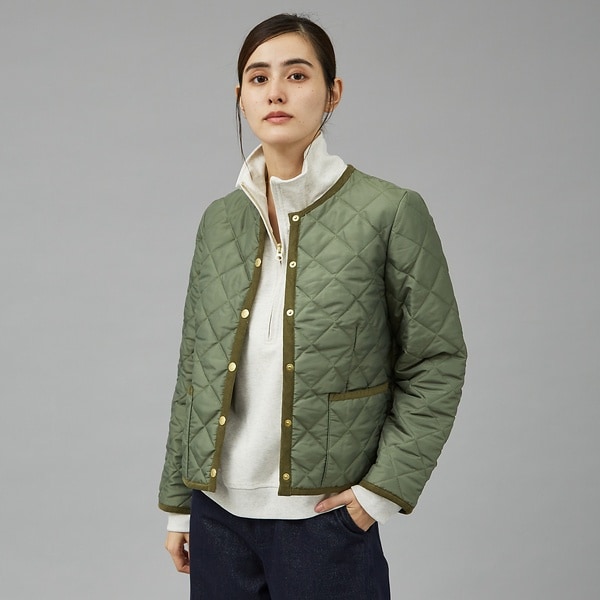 カリテ（qualite）/【TRADITIONAL WEATHERWEAR】キルティングノーカラーブルゾン